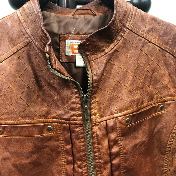 Bernardo Collection Rust Moto Jacket size L - Picture 2 of 8